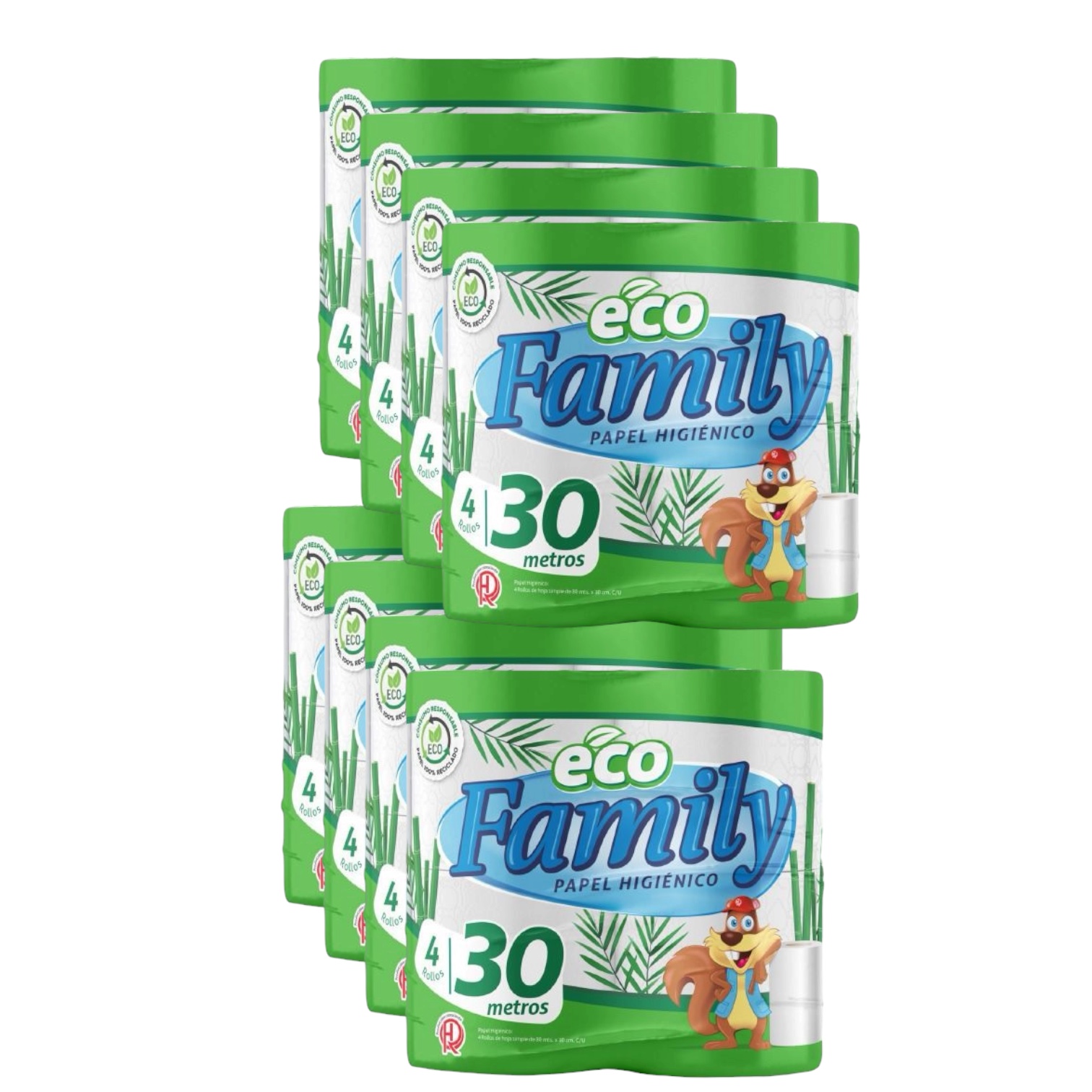 PAPEL HIGIENICO ECO FAMILY X4 30MTS
