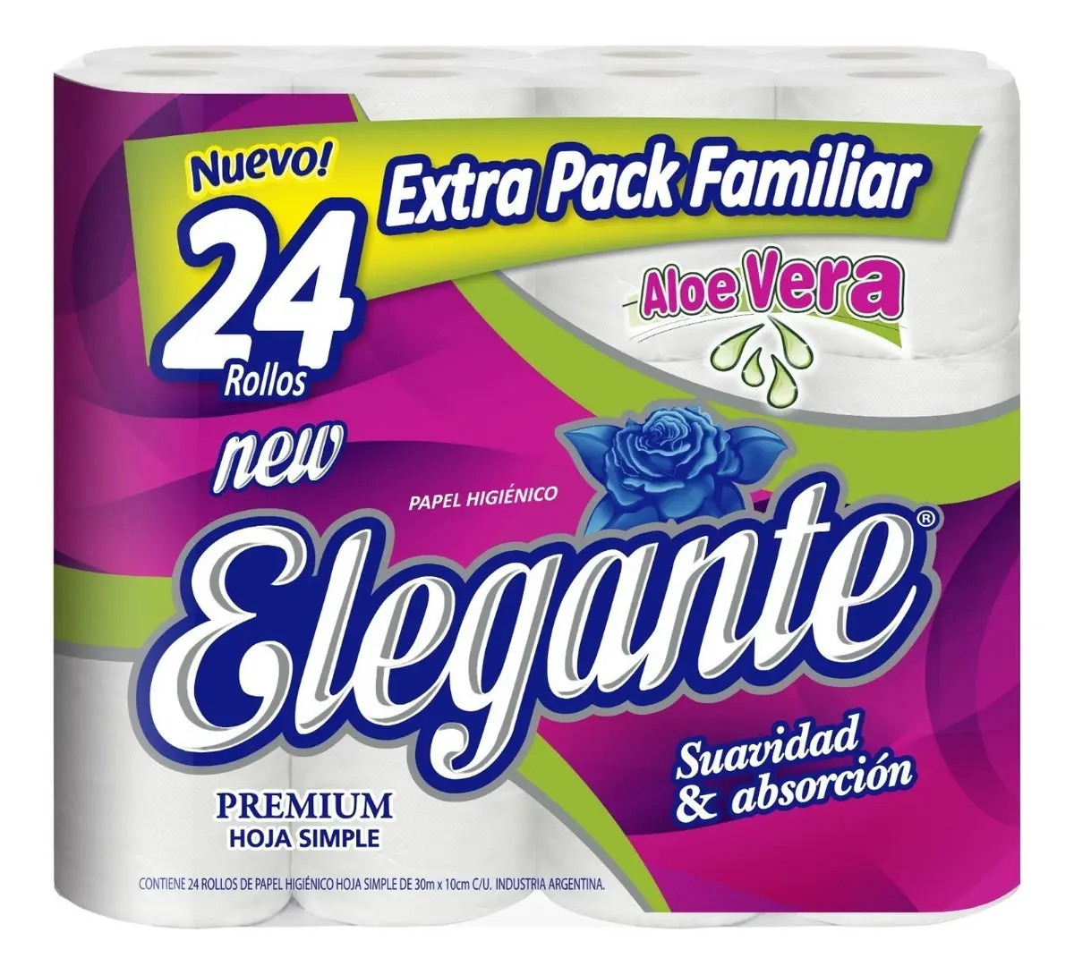 PAPEL HIGIENICO ELEGANTE FAMILIAR X24U 30 MTS