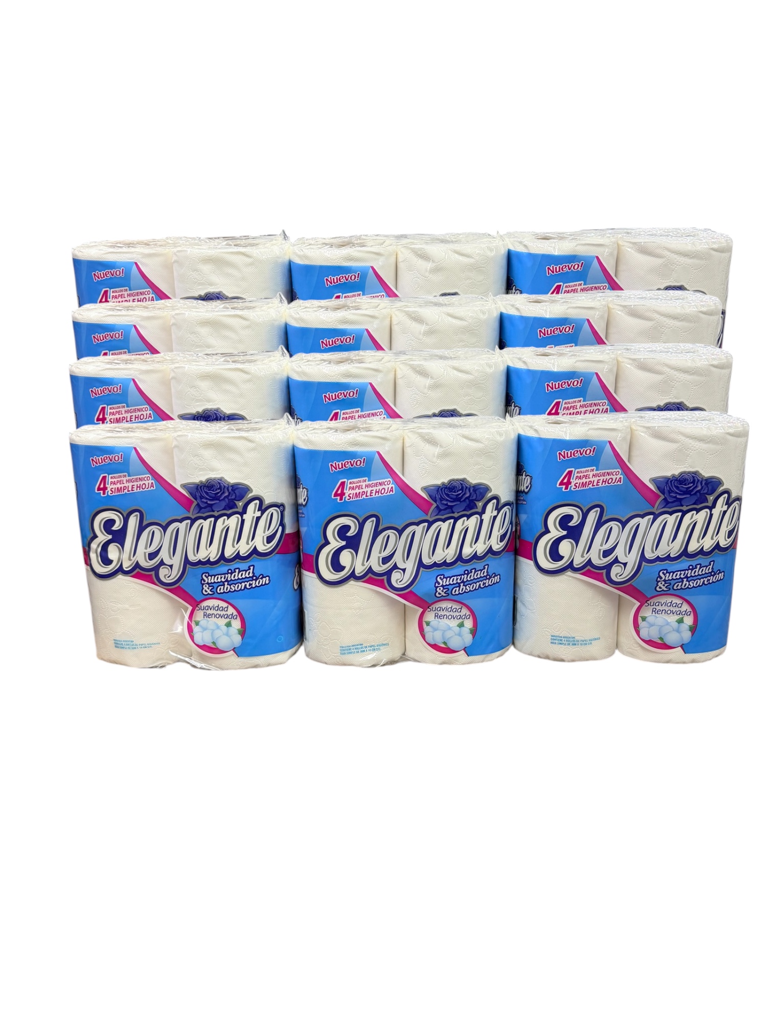 PAPEL HIGIENICO ELEGANTE CELESTE 12X4 DE 30MTS