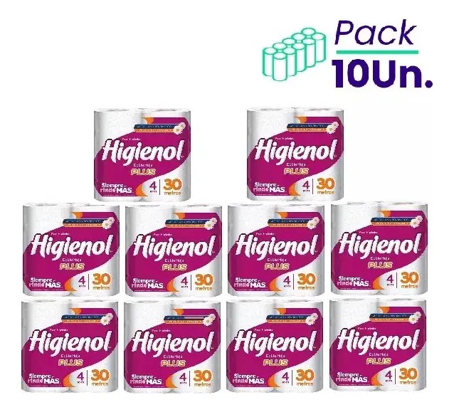 PAPEL HIGIENICO HIGIENOL DOBLE HOJA X4 X 30MTS